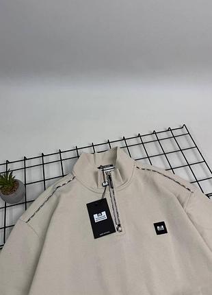 Світшот weekend offender 1/3 zip бежевий 3
