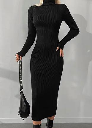 Тепла сукня в рубчик xl 3