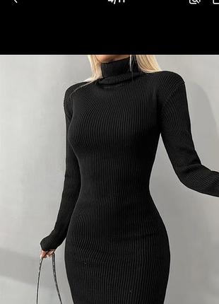 Тепла сукня в рубчик xl 4