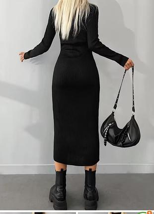 Тепла сукня в рубчик xl