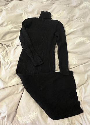 Тепла сукня в рубчик xl 6