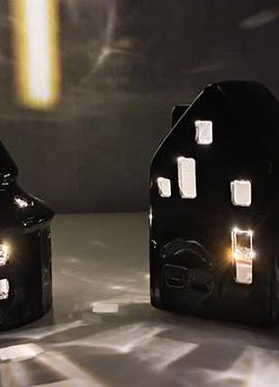 Набор керамических декоративных led-домовиков 4