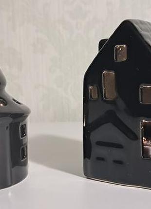 Набор керамических декоративных led-домовиков 3