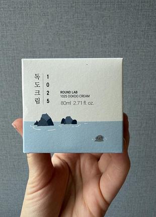 Round lab 1025 dokdo cream — корейський зволожувальний крем для обличчя для 24-годинного зволоження,заспокоєння та відновлення захисного бар'єра шкіри