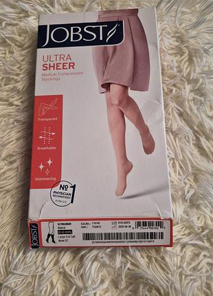 Новые компрессионные гольфы jobst ultra sheer, р-р l, 2 класс, naturel.