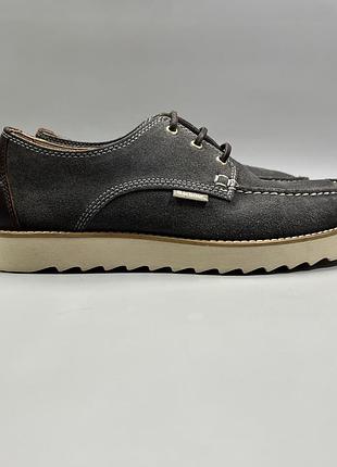 Оригінальні чоловічі сірі замшеві туфлі дербі barbour aydon suede shoes (розмір 42 / uk 8) устілка 27.3 см