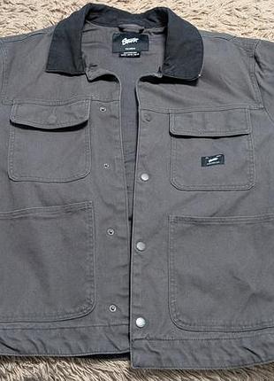 Куртка pull&bear stwd worker, чоловіча, розмір xl, сіра