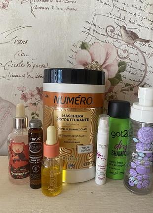 Набір косметики  numero, got2b,biotrade,hask keratin,e.l.f.retro paradise,hyaluronic acid,siberia