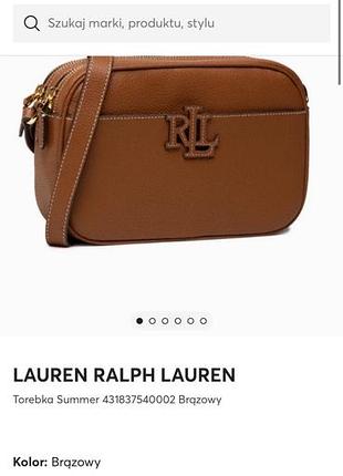 Оригінальна шкіряна сумка lauren ralph lauren polo