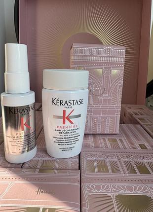 Набір по догляду за волоссям kerastase, шампунь та спрей для волосся
