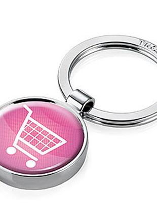 Брелок troika shopping, розовый