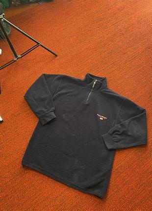 Чоловіча флісова кофта polo sport ralph lauren розмір m-l колір темно синій матеріал бавовна фліс