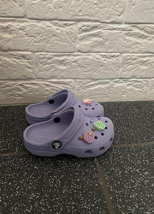 Аквашузи для дітей crocs c8 бузкові