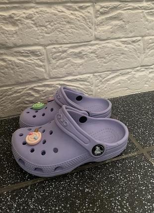 Аквашузи для дітей crocs c8 бузкові 3
