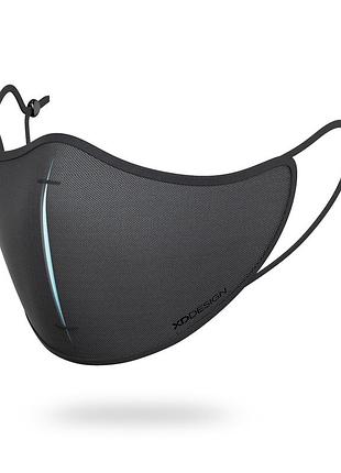 Маска антивірусна n95 xd-design з 5-ма фільтрами та чохлом, чорна