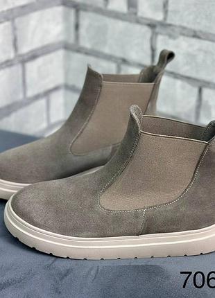Женские замшевые сапоги на байке 36-41рр
