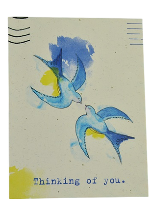 Мини открытка "thinking of you" 10х7,5 см