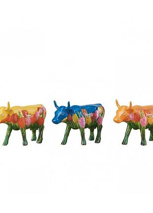 Набір колекційних статуеток cow parade art pack tulips, 10 х 6 см