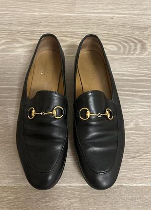 Лофери жіночі gucci чорні шкіряні