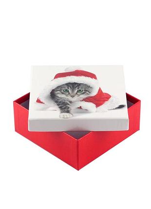 Коробка подарункова оотв santa cat 12 х 12 х 8 см