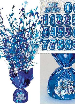Декор настольный "happy birthday", синий