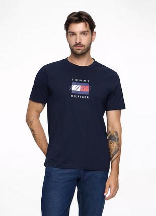 Футболка чоловіча linear flag graphic tommy hilfiger оригінал