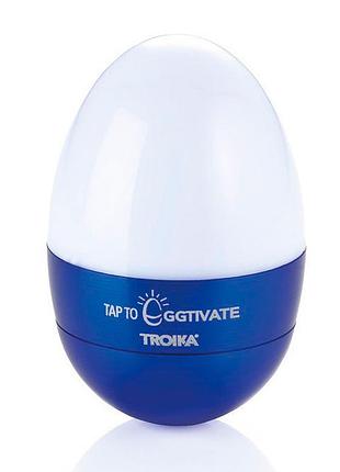 Светильник-ночник troika eggtivate, с датчиком вибрации, синий