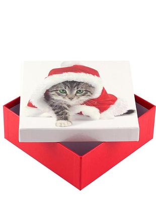 Коробка подарункова оотв santa cat 16 х 16 х 8 см