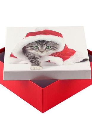 Коробка подарункова оотв santa cat 20 х 20 х 8 см