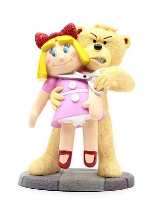 Фигурка мишки bad taste bears "barbie & ken ltd ed" 6 см