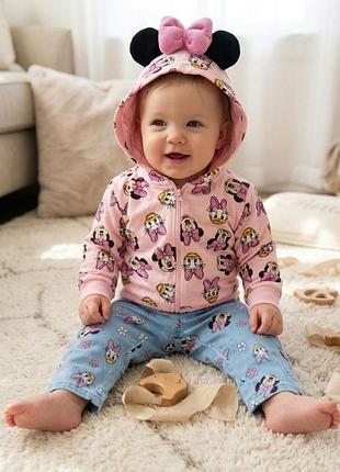 Дитячий комплект одягу кофта+джинси р.80 з принтом minnie mouse daisy sinsay baby