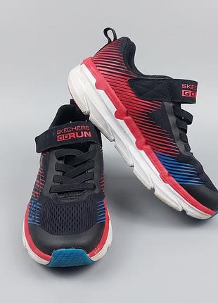 Кросівки дитячі skechers чорні з червоним та синім, розмір 36, довжина устілки 22,5 см