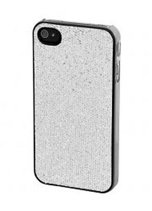 Крышка для iphone 4s "silver glitter"