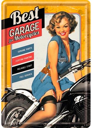 Листівка "best garage yellow" nostalgic art (10236)