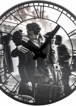 Настінний годинник 3d "kiss me in paris" ?39 см