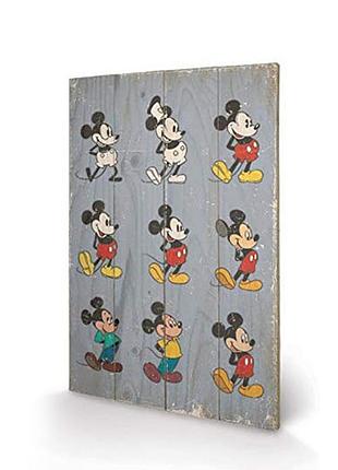Постер деревянный "mickey mouse" 40 х 59 см