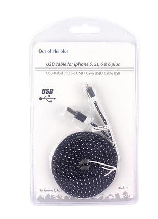 Кабель usb apple lightning для iphone, ipad, чорний