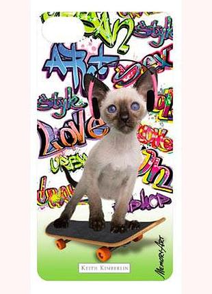 3-d вкладиш для iphone cat on skateboard