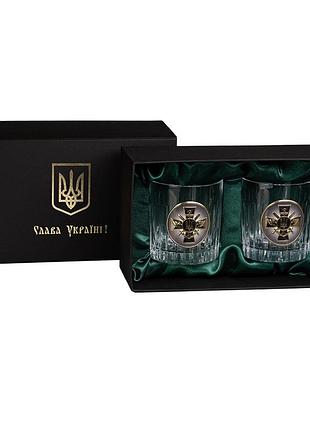 Набір келихів для віскі "генштаб зсу" boss crystal, 2 келиха