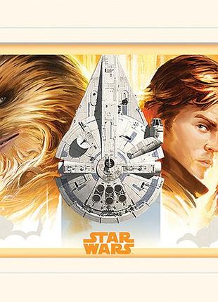 Постер в раме 30х40см solo: a star wars story (falcon legacy) 30х40 см