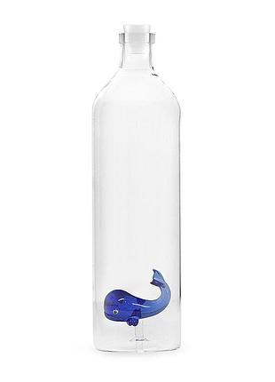 Пляшка balvi blue whale із боросилікатного скла