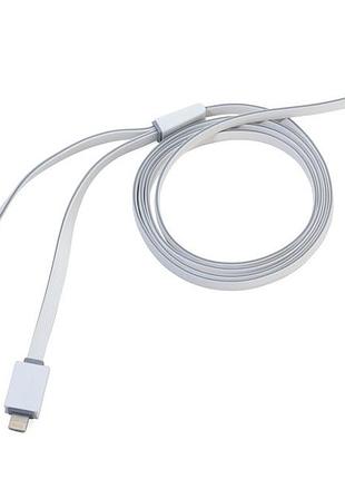 Зарядный кабель troika apple lighting для двух устройств, белый