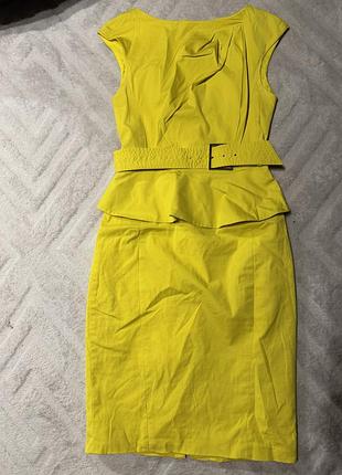 Сукня міді жіноча karen millen жовта, розмір s