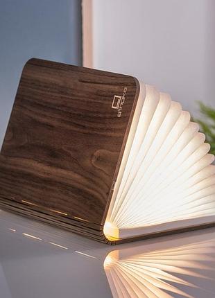 Світильник-книга на акумуляторі smart book, дерево горіх