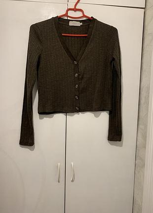 Кардиган женский в рубчик