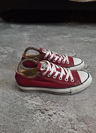 Оригінальні бордові кеди converse all star chuck taylor low maroon / burgundy