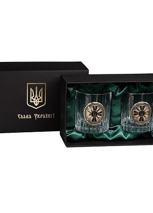 Набір келихів для віскі "розвідка зсу" boss crystal, 2 келиха