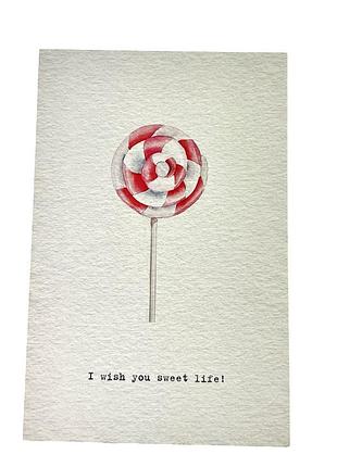 Листівка "i wish you sweet life" 10х15 см