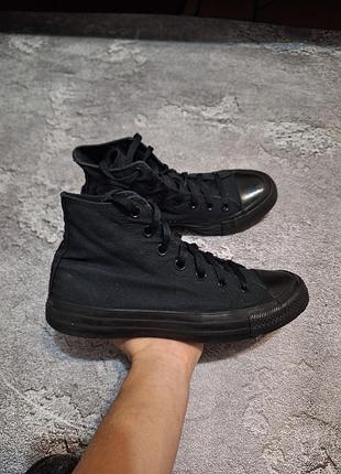 Оригінальні високі кеди converse chuck taylor all star high "mono black"