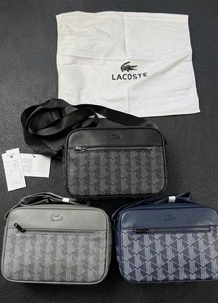 Чоловіча сумка через плече lacoste  / месенджер крос-боді барсетка сумка лакосте